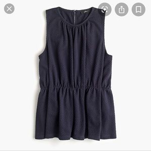 NWT J. Crew Raised Dot Peplum Top. Size M